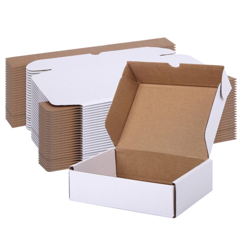 White 3 Ply Corrugated Box-4 x 4 x 4 Inch