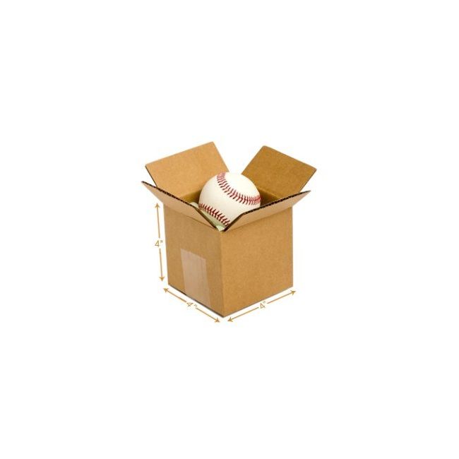 5 Ply Corrugated Cardboard Box 4 x 4 x 4 Inch